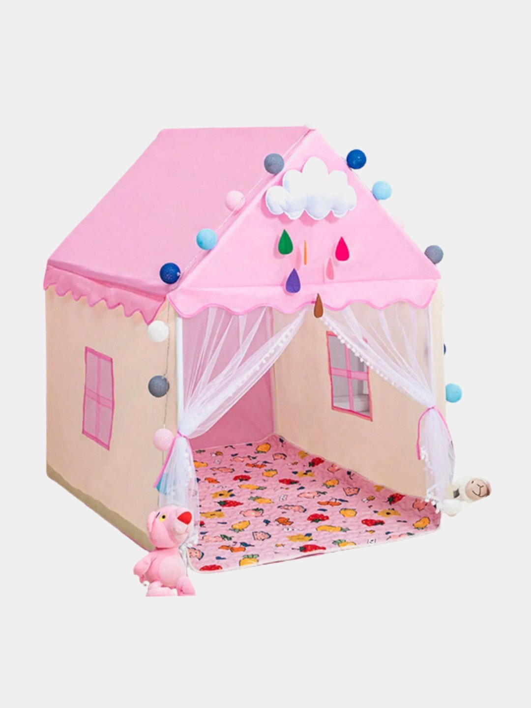 Детская палатка Savdo belgisi, с подушкой, голубой, 140x140 см