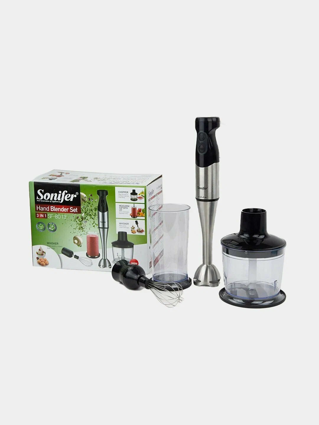 Погружной блендер, миксер Sonifer SF-8013, 4 в 1
