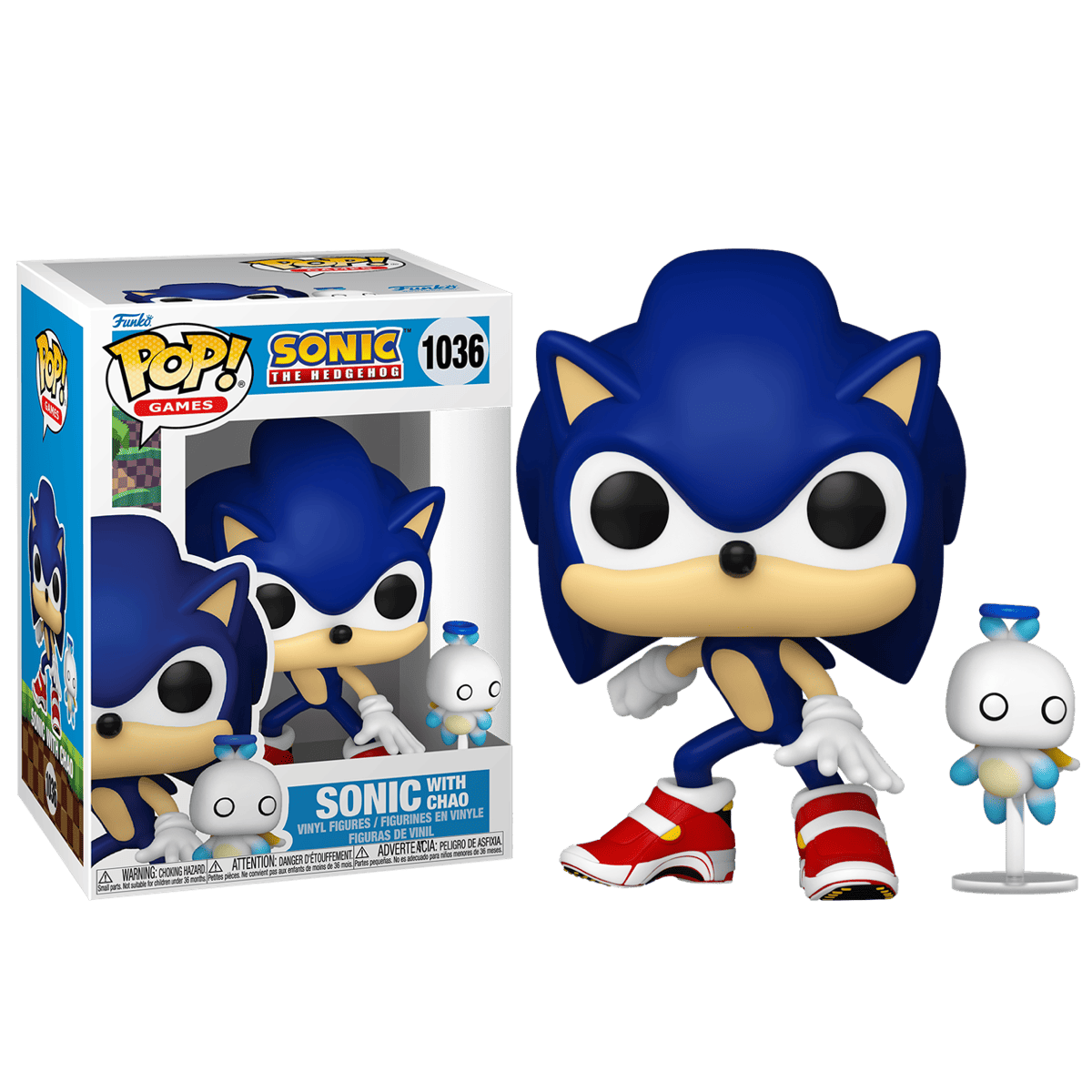 Фигурка Funko POP! Games: Sonic the Hedgehog - Sonic with Chao 80309 (1036) Соник с Чао — фото 1