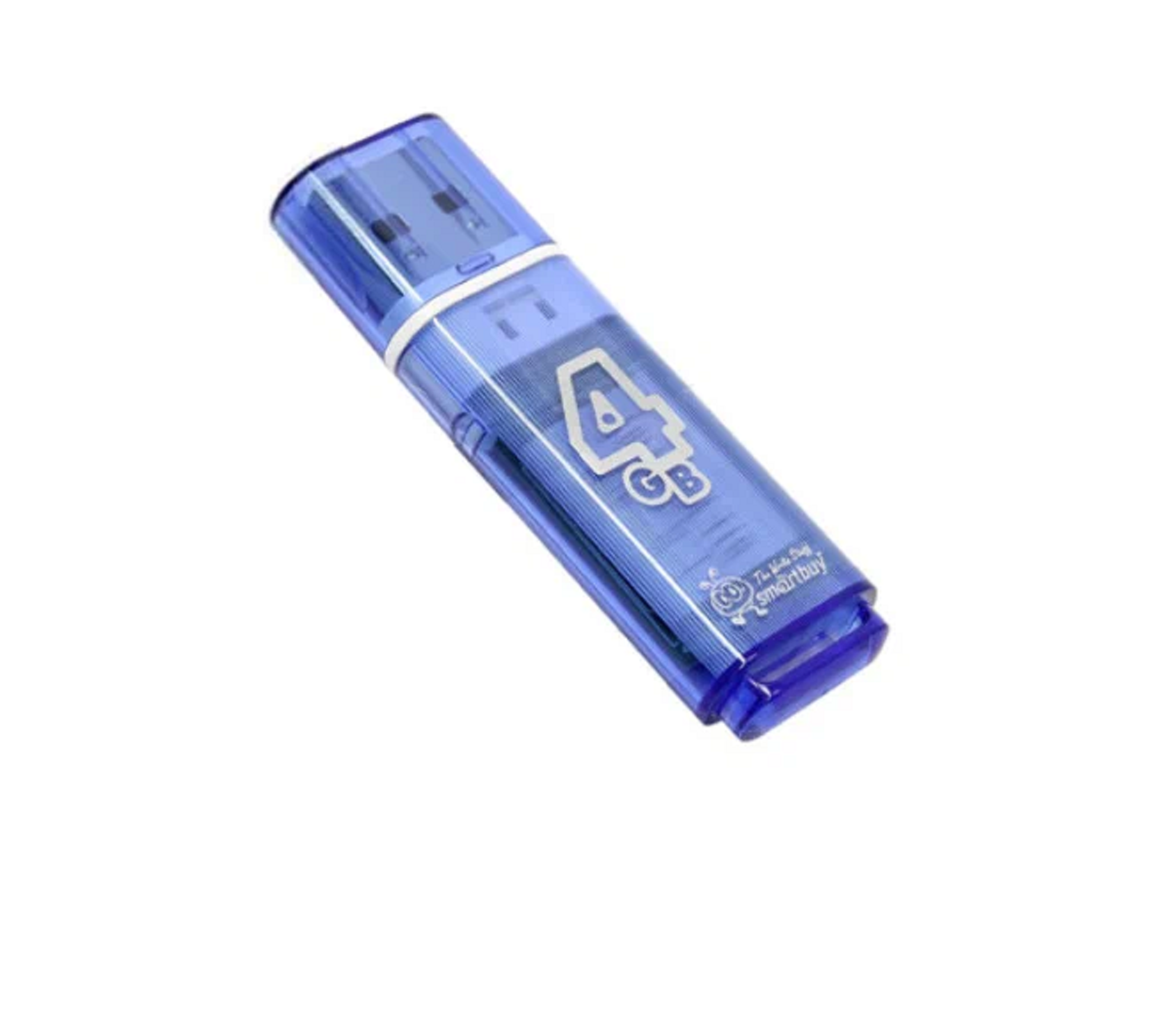 Накопитель USB 2.0 4GB SmartBuy SB4GBGS-B, с колпачком, синий