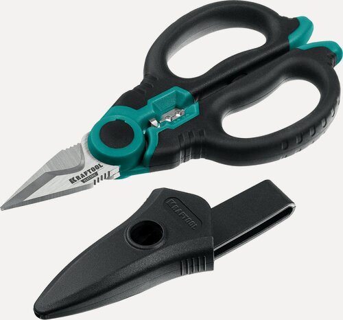 Изображение товара KRAFTOOL ELECTRIC, 4 в 1, 160 мм, с чехлом, ножницы электрика (23356)