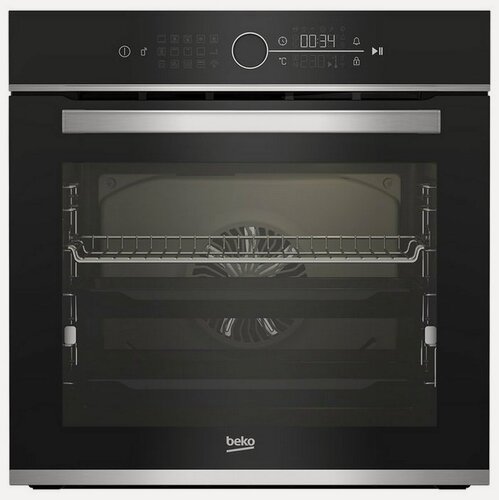 Изображение товара Электрический духовой шкаф Beko BBIM13400XMSW 59 см, 71 л, гриль и конвекция, черный