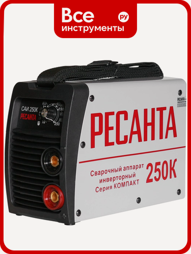Изображение товара Инверторный сварочный аппарат Ресанта САИ250К 65/38, 250 А, для ручной дуговой сварки