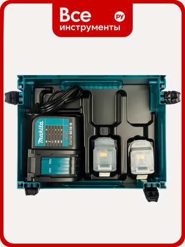 Изображение товара Аккумулятор BL1815N 2 шт. Li‑Ion 18 В 1.5 А·ч с зарядным устройством DC18SD Makita 197143‑8, LXT, индикатор заряда