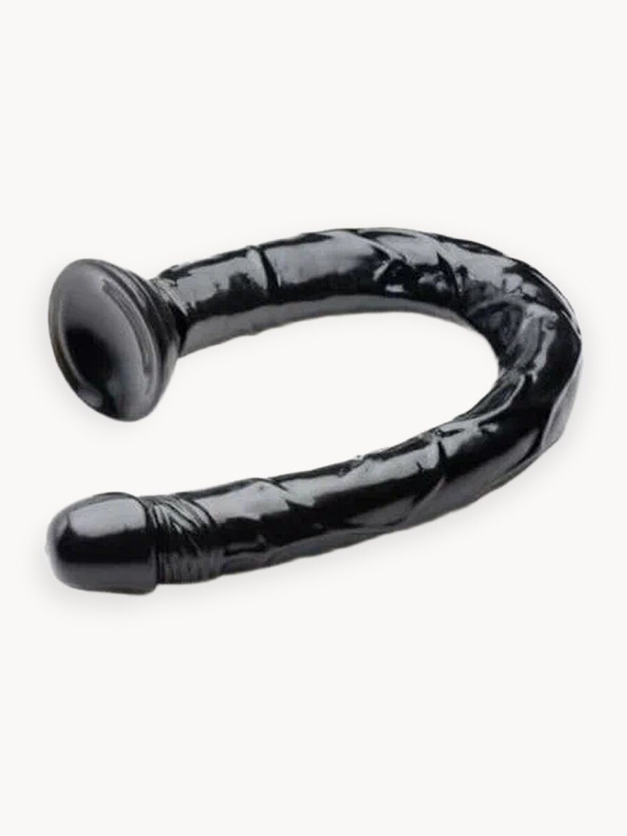 Hosed Realistic Anal Dildo - огромный реалистик, 50.8х4.4 см (чёрный)