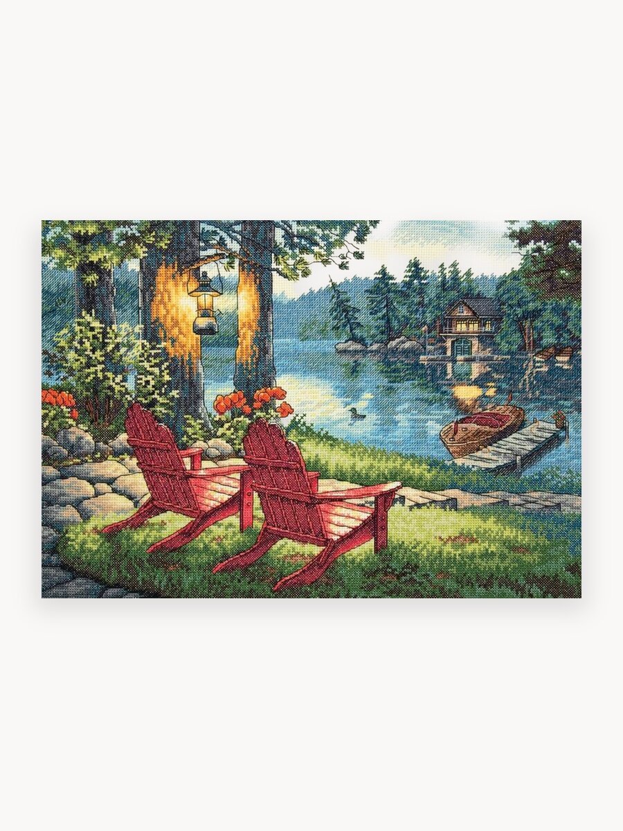 70-35261 Набор для вышивания крестом "Спокойствие в сумерках",40*27см, DIMENSIONS