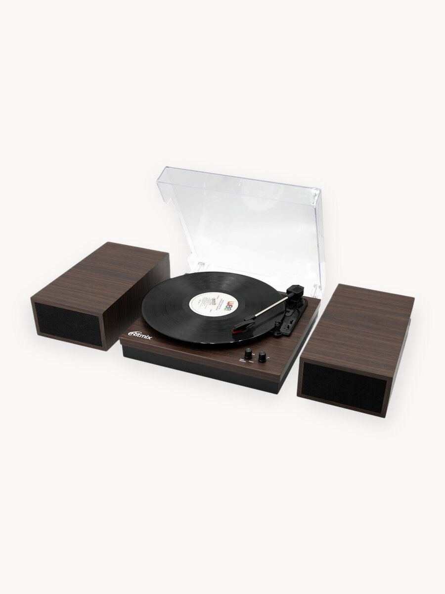 Виниловый проигрыватель RITMIX LP-340B Dark wood, Bluetooth, 20 Вт, встроенный фонокорректор