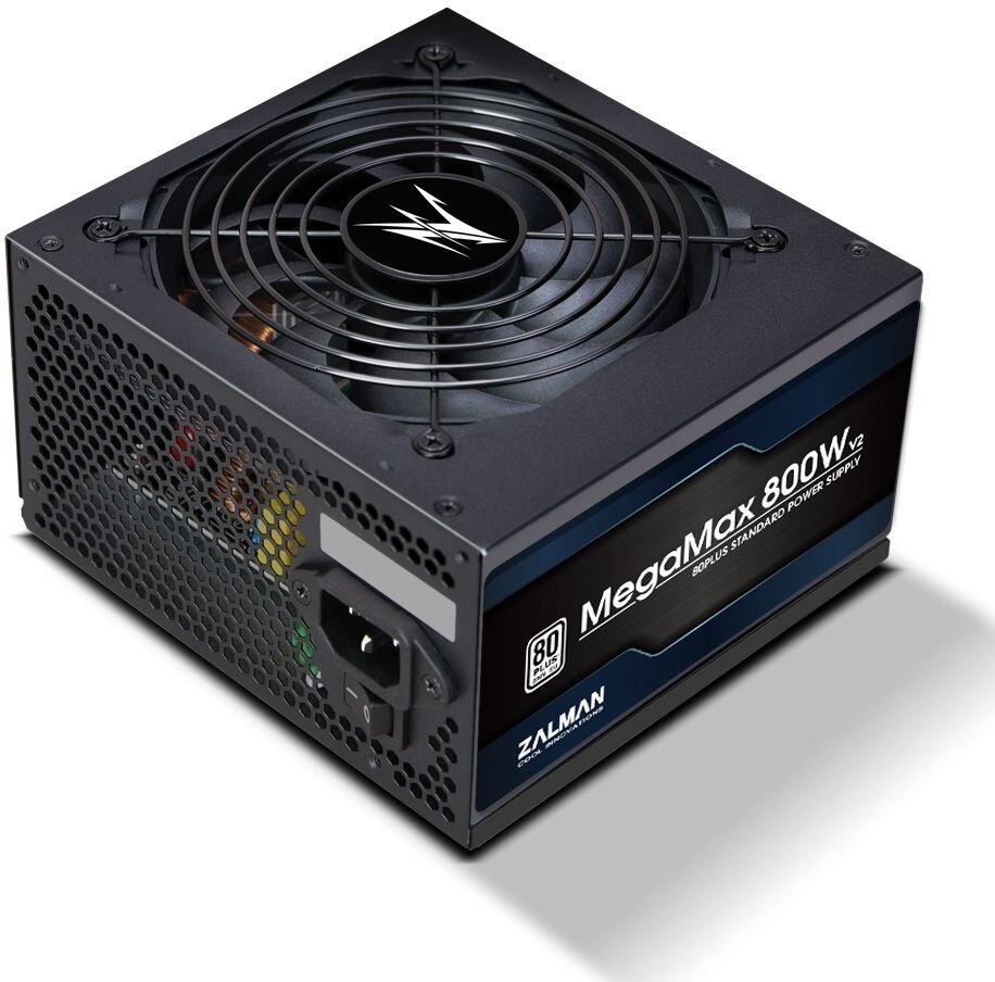 Блок питания Zalman MegaMax 800W RTL (ZM800-TXII V2), 800Вт, 80 PLUS, 120мм, черный
