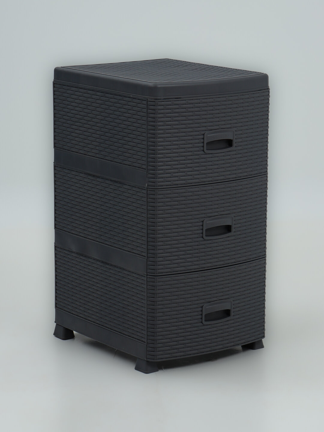 Трехэтажный универсальный пластмассовый шкаф для ванной, спальни, кухни и офиса