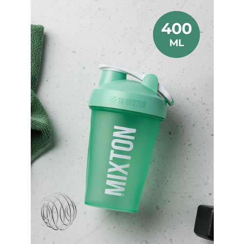 Шейкер для протеина и коктейлей спортивный inMixton 400 мл Мятный