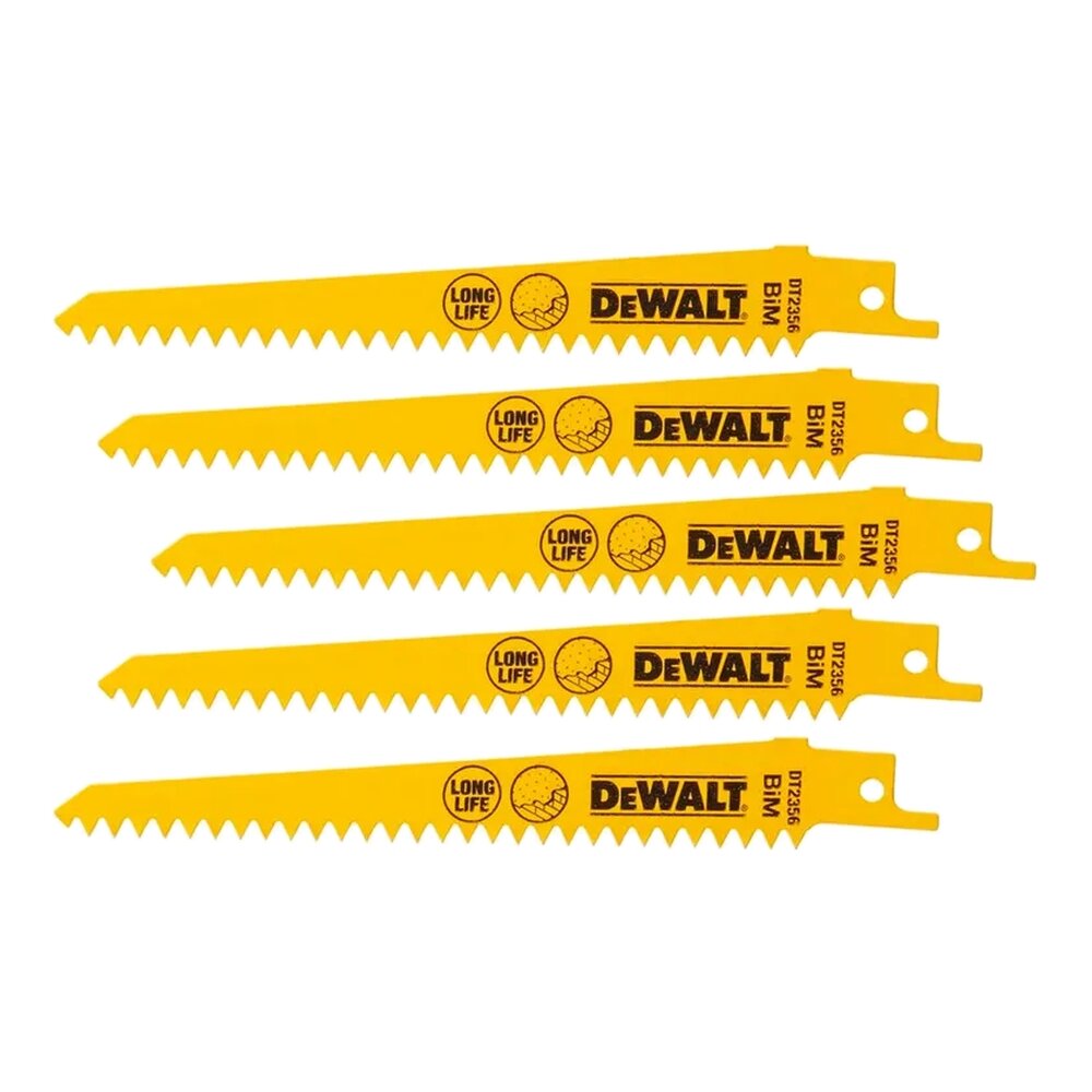 Полотно пильное по гипсокартону для сабельной пилы DeWALT S628DF 5шт. DT2356-QZ