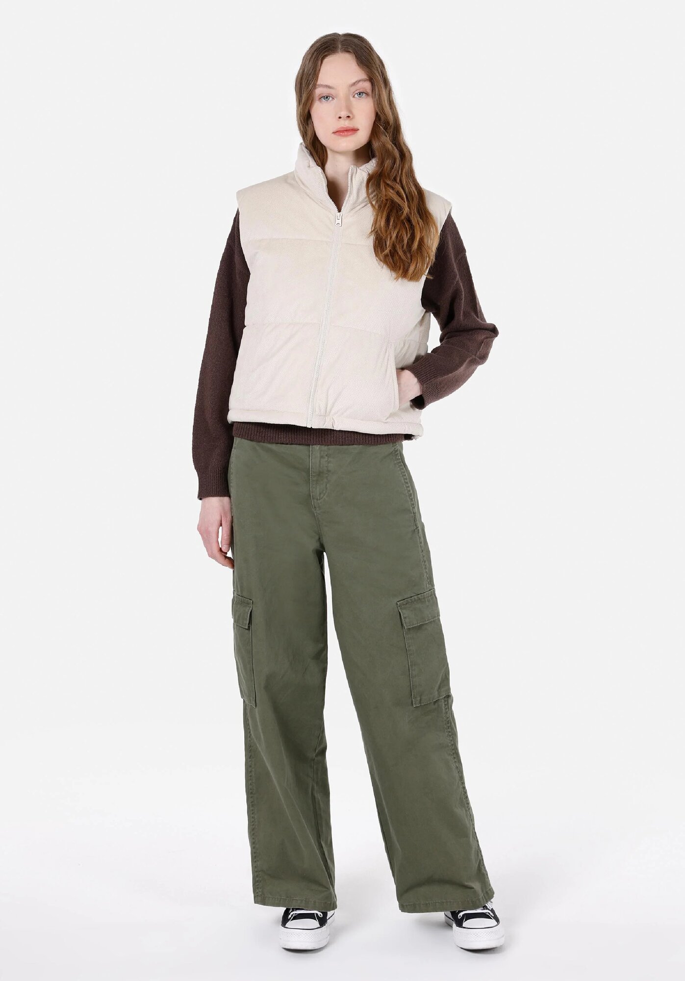 Жилет COLIN'S Regular Fit, размер XS, бежевый — фото 1