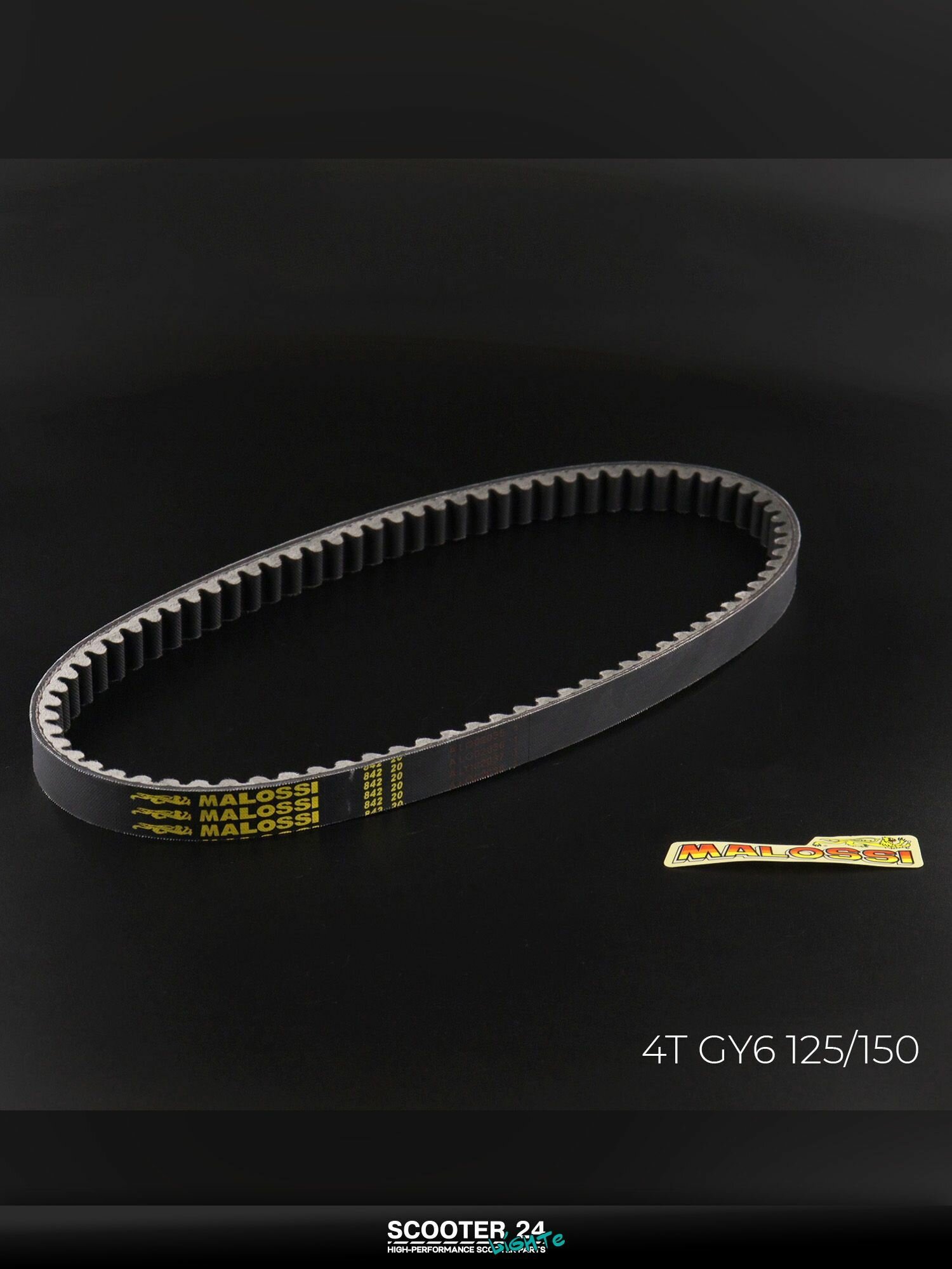 Ремень вариатора на скутер / мопед / мотоцикл 842 * 20,0 4T GY6 125/150 "MALOSSI"