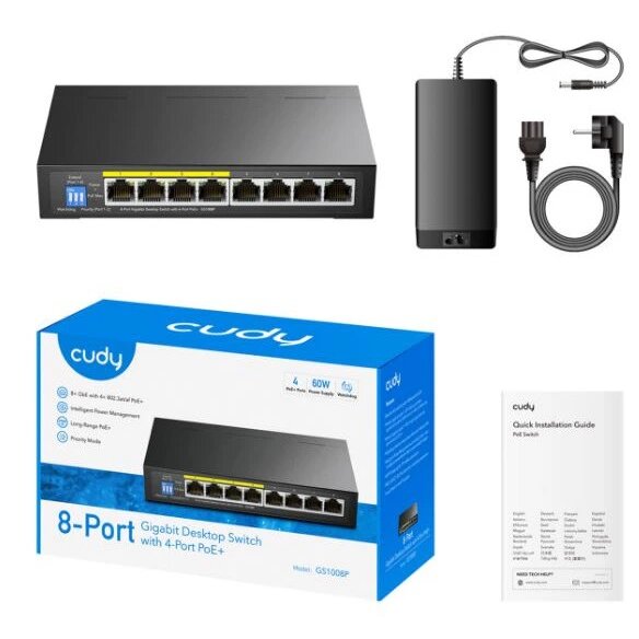 Коммутатор Ethernet Cudy GS1008P — фото 1