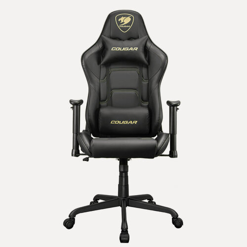 Изображение товара Кресло компьютерное игровое COUGAR Fortress Royal, экокожа, черный/золотистый