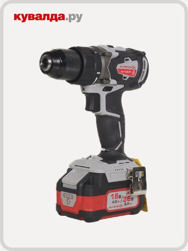 Изображение товара Дрель-шуруповерт аккумуляторная ИНТЕРСКОЛ ДА-13/36В 70