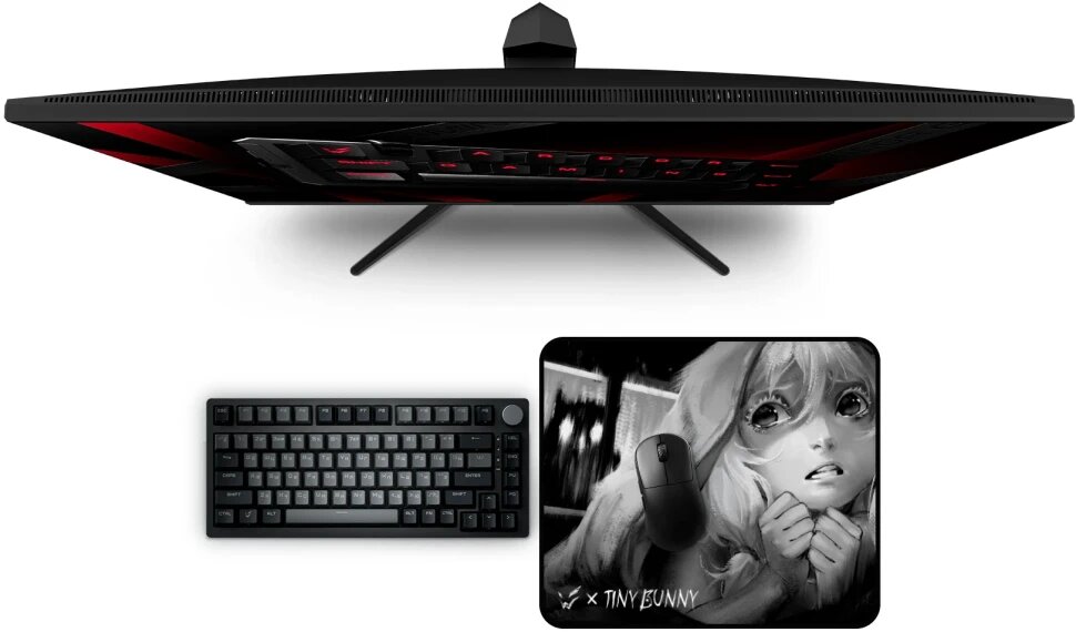 Коврик ARDOR GAMING Tiny Bunny Olya (M), 350 мм x 300 мм x 4 мм, черный — фото 1