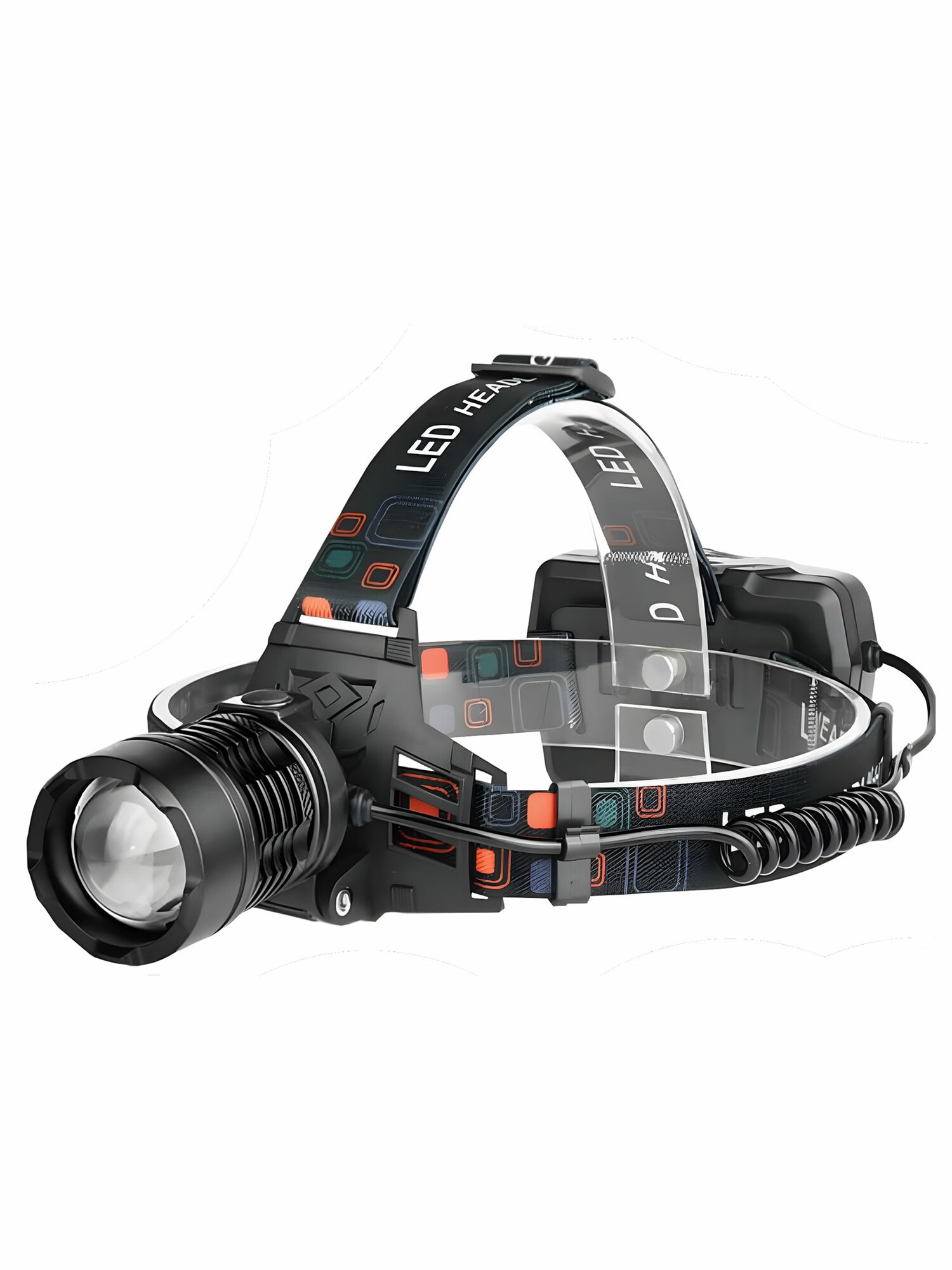 Фонарь налобный Огонь HT-237-GT100 Zoom светодиодный, 4 режима