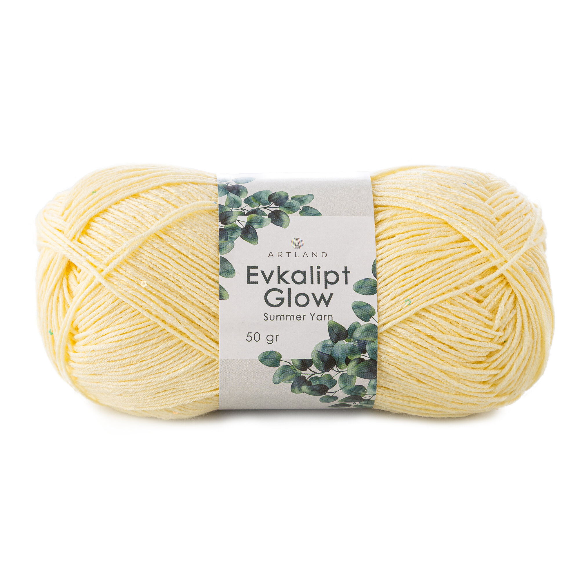 Пряжа для вязания Evkalipt Glow Artland 1 моток (175 м, 50 гр), цвет 05 кремовый