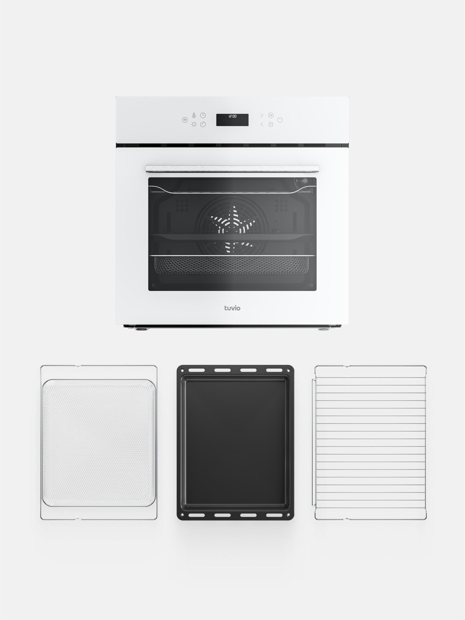 Духовой шкаф Tuvio NF86CWWGB1, 70л, 60 см, конвекция, 10 режимов, каталитическая очистка, Алиса, 5 лет гарантии, белый — фото 20