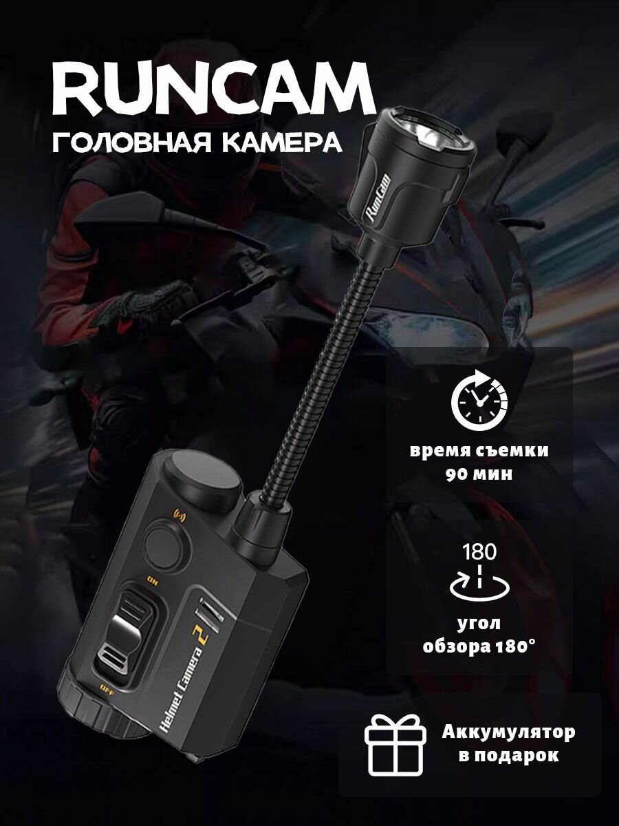 Шлемная камера RunCam второго поколения, водонепроницаемая