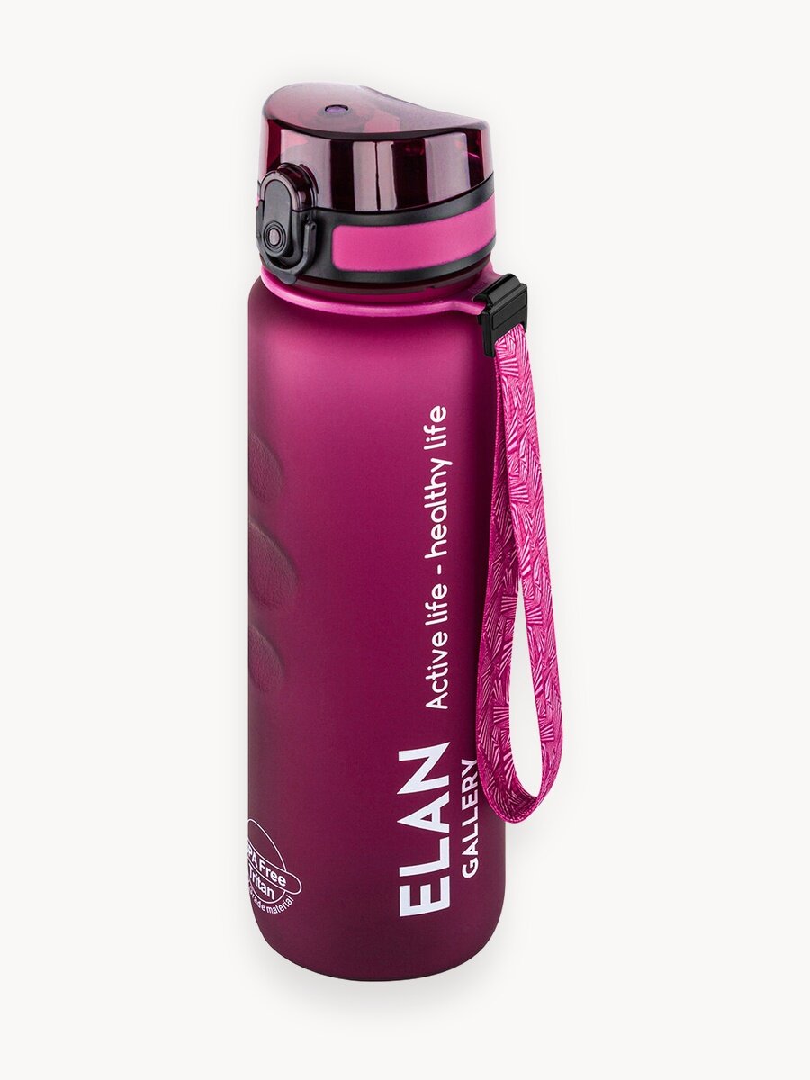 Бутылка для воды спортивная, для холодных и горячих напитков 1000 мл Elan Gallery Style Matte, бургундия