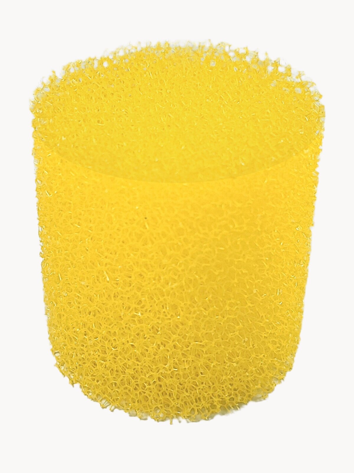 Сменная мелкопористая круглая губка для аквариумного фильтра, для BARBUS, SOBO, FERONIA и др. 55х55мм, цилиндр, желтая