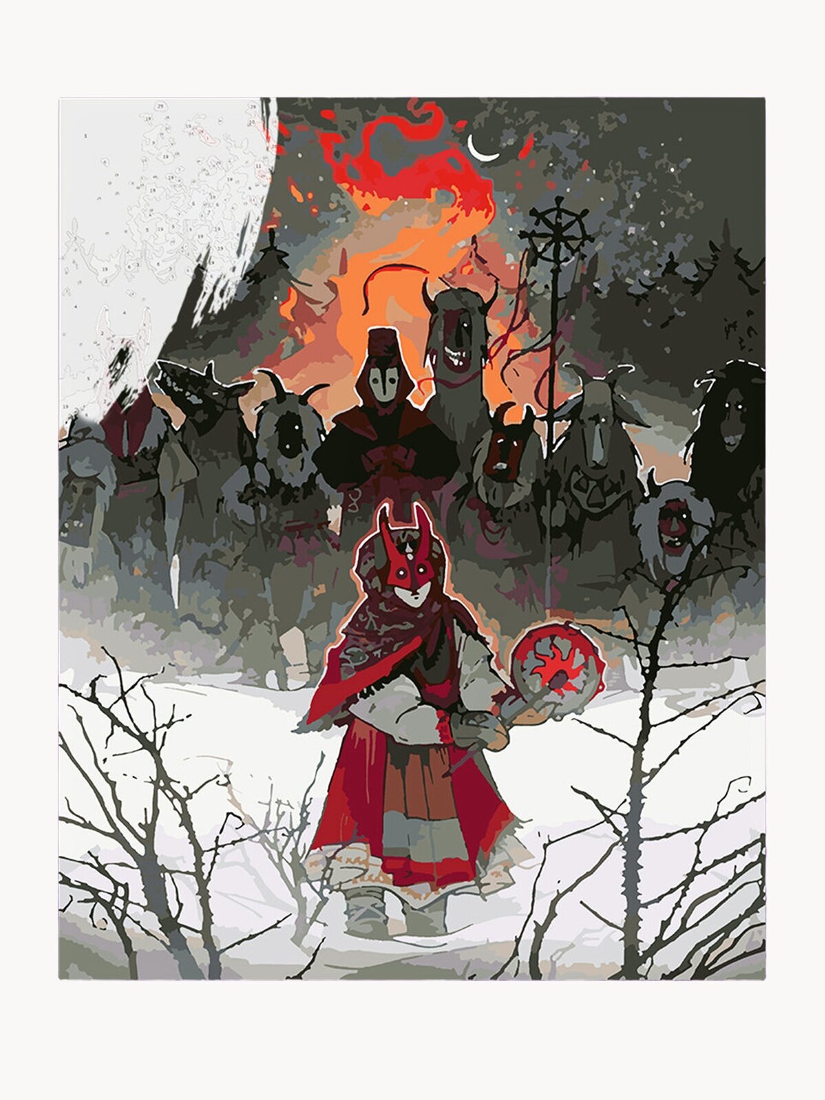 Картина по номерам на холсте Колядки, 40 х 50 см