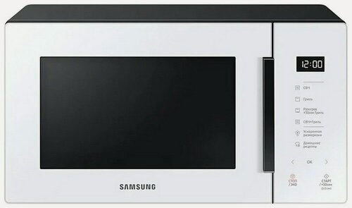 Изображение товара Микроволновая печь - СВЧ Samsung MG23T5018AW/BW, гриль, 23 л, белый