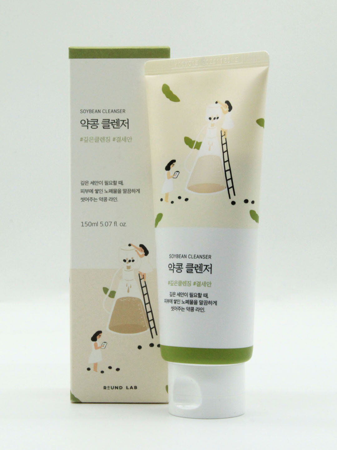 ROUND LAB Soybean Cleanser — пенка для умывания с церамидами, мягкое очищение, для сухой/чувствительной кожи 150 мл