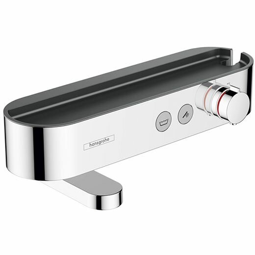 Смеситель Hansgrohe ShowerTable для ванны, настенный, термостатический, с полочкой, цвет: хром 24340000