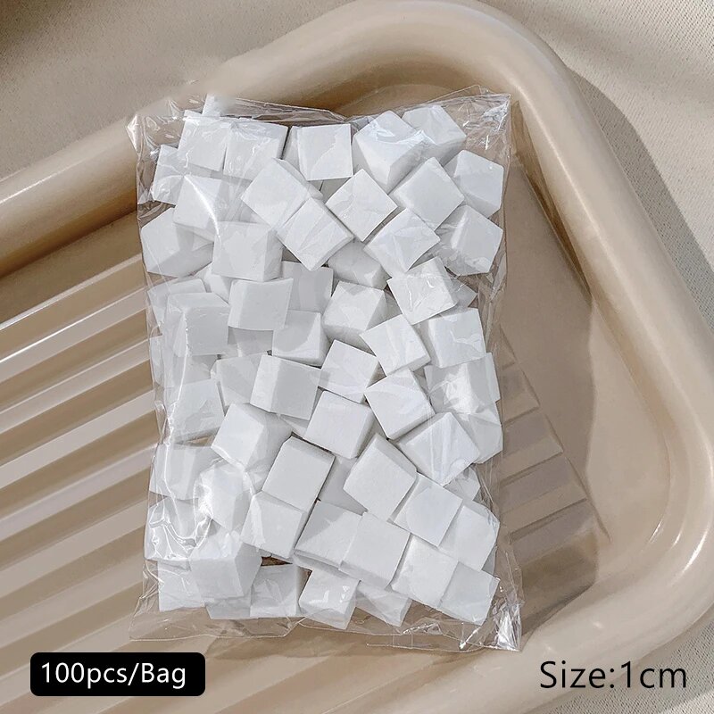 Набор квадратных губок для маникюра 100/50 шт. White-Bag100Pc
