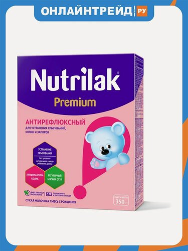 Изображение товара Молочная смесь Nutrilak Premium (Нутрилак Премиум) Антирефлюксный с 0 до 12 мес. 350 г