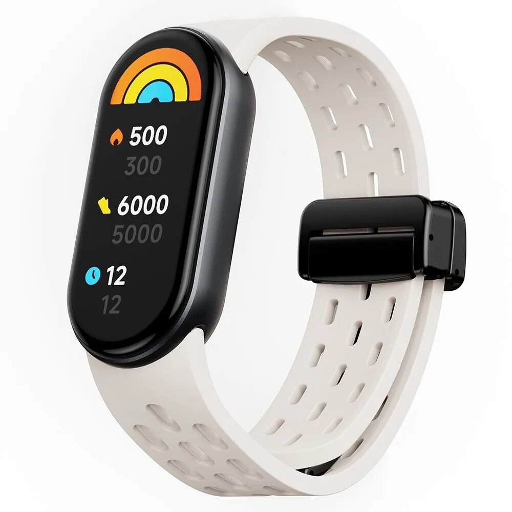 Силиконовый магнитный ремень для спортивных часов для Xiaomi MiBand 8 9 10
