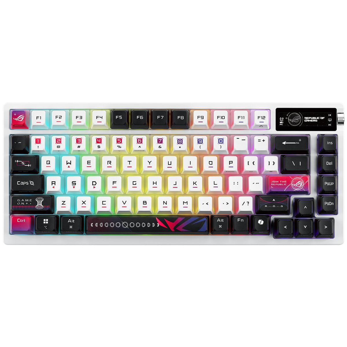 Клавиатура ASUS M704 ROG AZOTH X NX Snow PBT 75% USB 2.4GHz BT