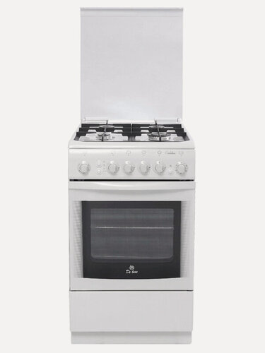 Изображение товара Газовая плита De luxe 506040.01г 50 см, 54 л, 4 конфорки, белый
