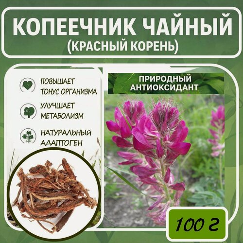 Изображение товара Красный корень (копеечник чайный), цельный, для укрепления мужского здоровья, АлтайМир, 100г