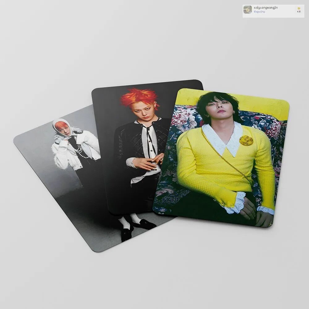 Эксклюзивный набор из 55 постеров GDRAGON LOMO Card bermensch 2025 для коллекции поклонников KPOP, включающий фотоальбом и миниоткрытки BIGBANG
