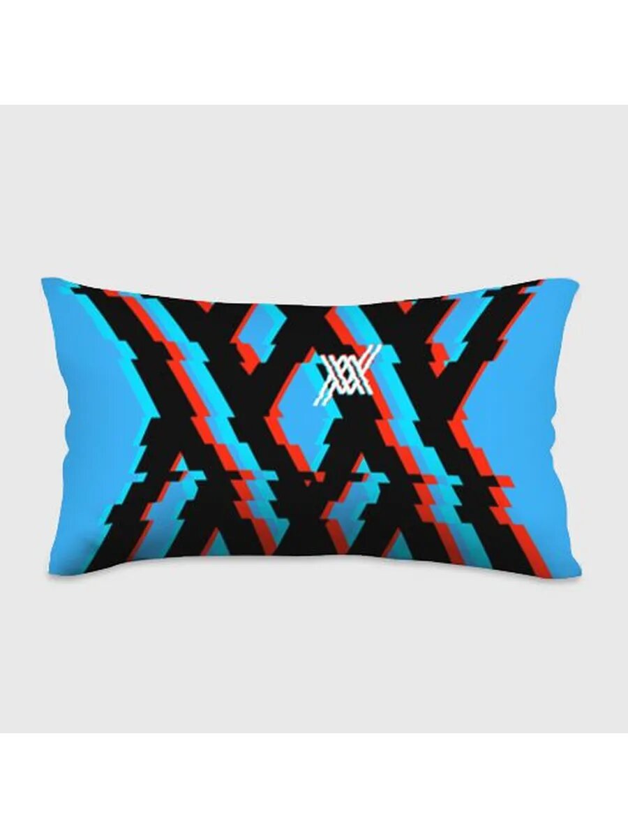 Two XX blue Подушка