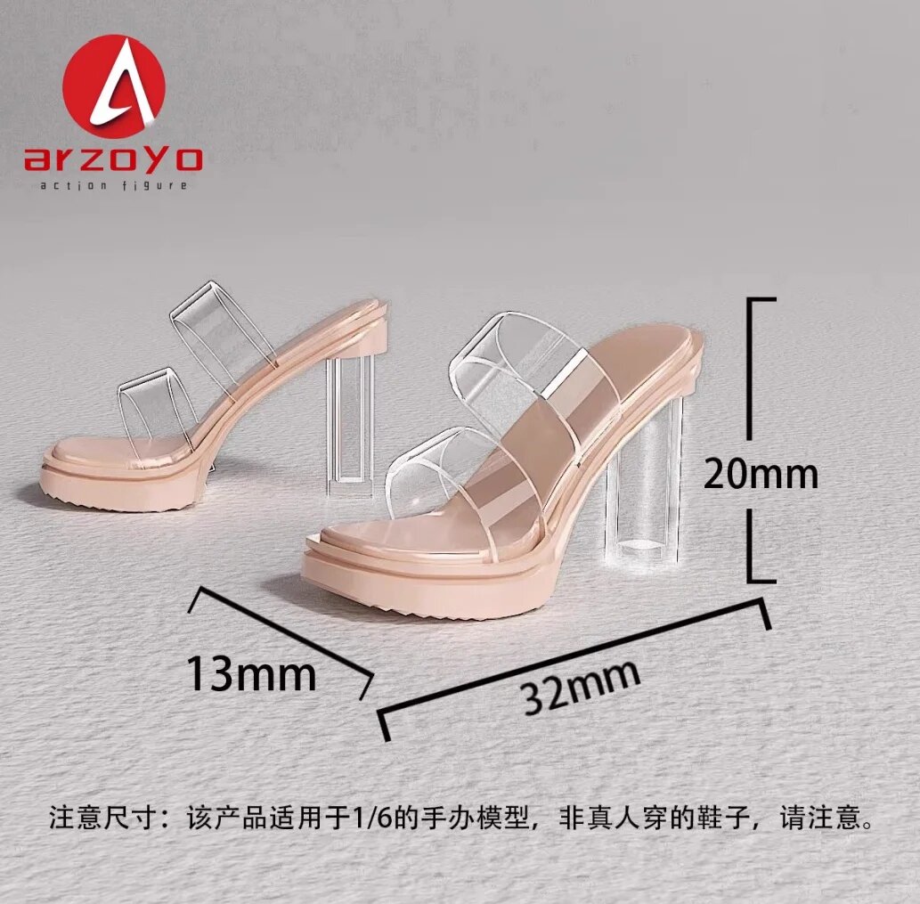 Ar.zoyo прозрачные сандалии 1/6 Розовый, 4