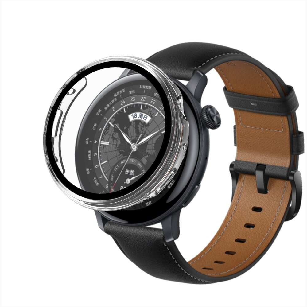 Чехол-защита для Vivo Watch 3 из ПК-материала, прозрачный, с анти-скольжением и ударопрочным покрытием, подходит для