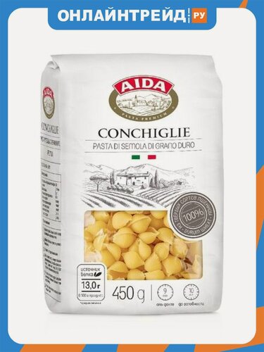 Изображение товара Макаронные изделия Aida Conchiglie Ракушки 450 г