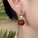 Серьги, red