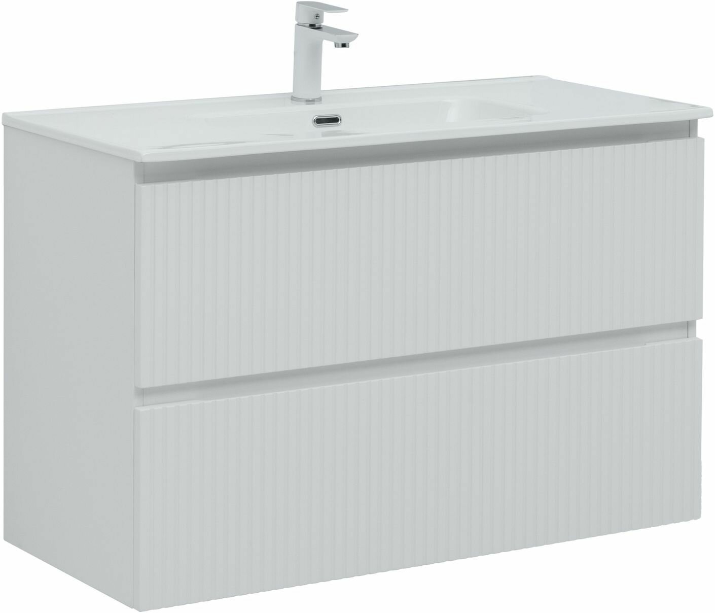 Тумба под раковину в ванную Aquanet Джейн 2.0 120 см. Цвет - Белый сатин.