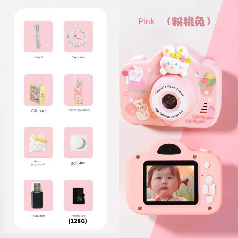 Cute Rabbit 128GB Смартфон с двойной камерой для детей 6 лет, подарок на день рождения