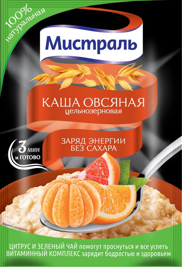 Каша овсяная Заряд энергии, Мистраль, 40г