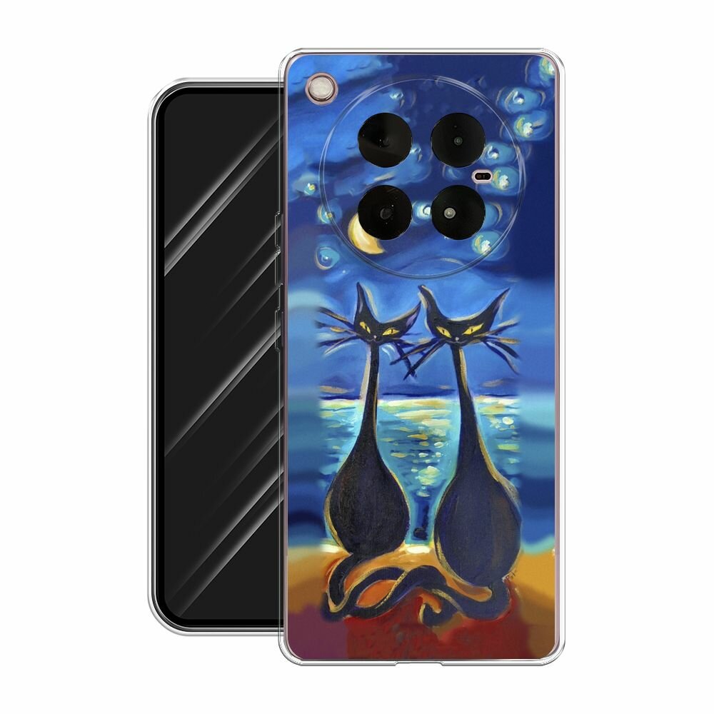 Чехол на Infinix Zero 40 4G / Инфиникс Зеро 40 4G с принтом "Влюбленные котики 7" — фото 1