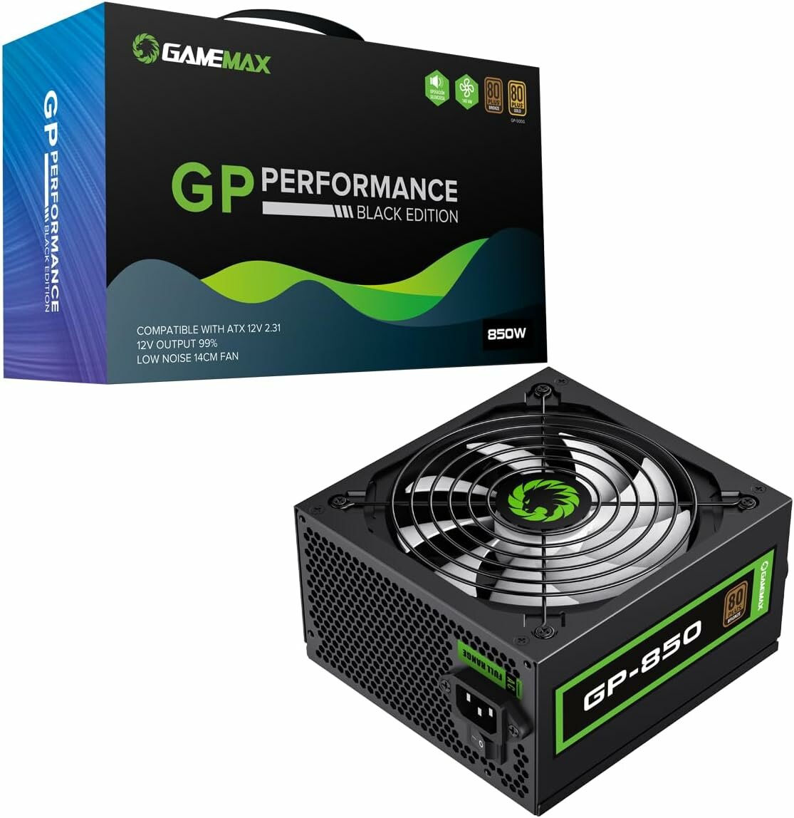 Блок питания GAMEMAX GP-850, 80PLUS Bronze, 850W, активный PFC