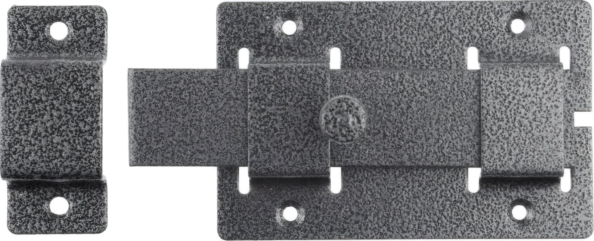 Накладная задвижка ЗД-02 для дверей 75 х 115 мм усиленная плоский засов цвет серебро ЗУБР 37776-2