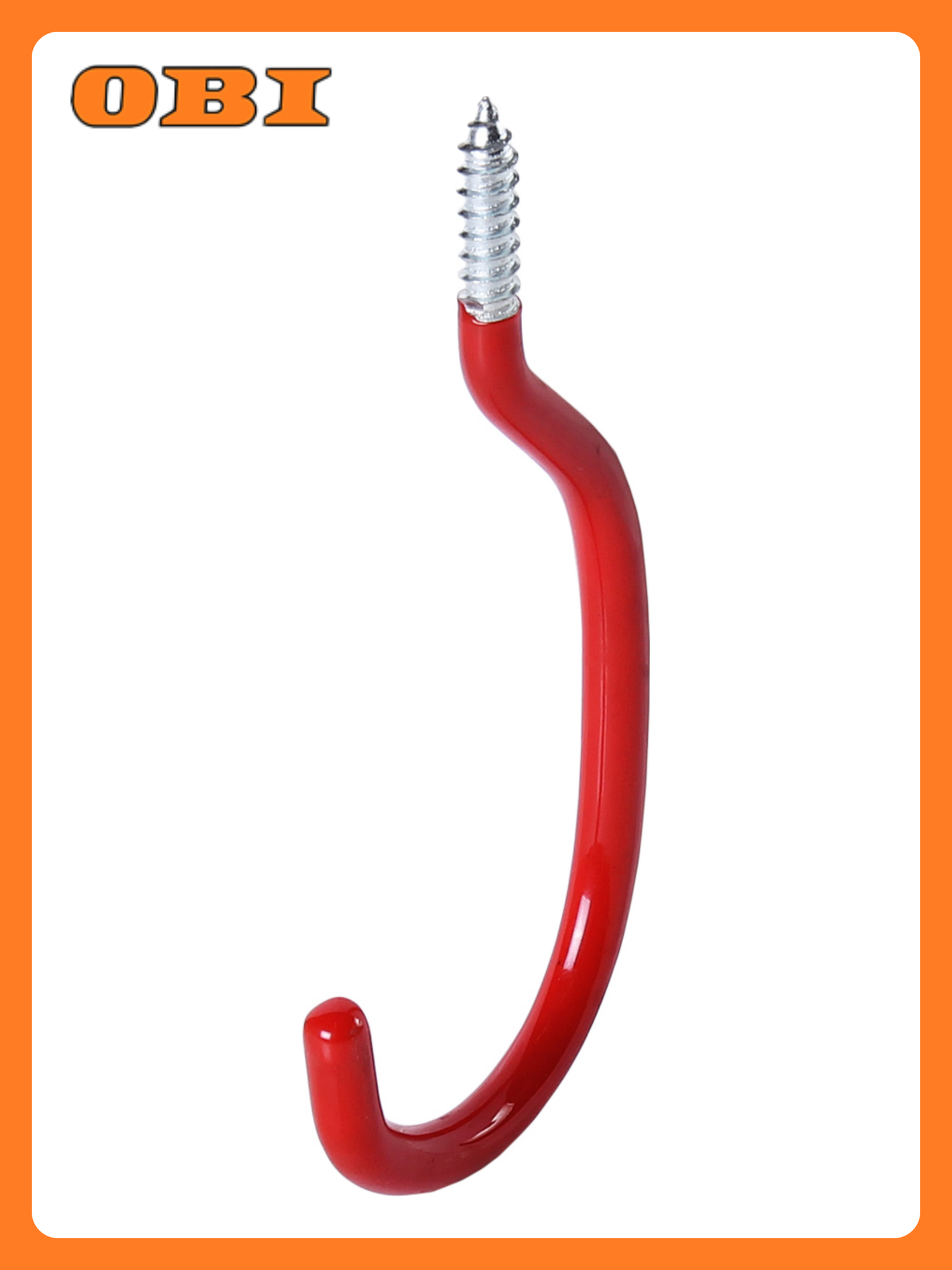 Крючок Larvij сталь максимальная нагрузка 50 кг цвет красный
